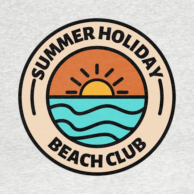 Summer holiday beach club tshirt by pouoQ